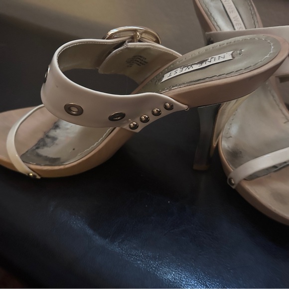 Super cute- Great condition. Ladies Off White, Nine West, Size 10 shoes - Picture 3 of 4